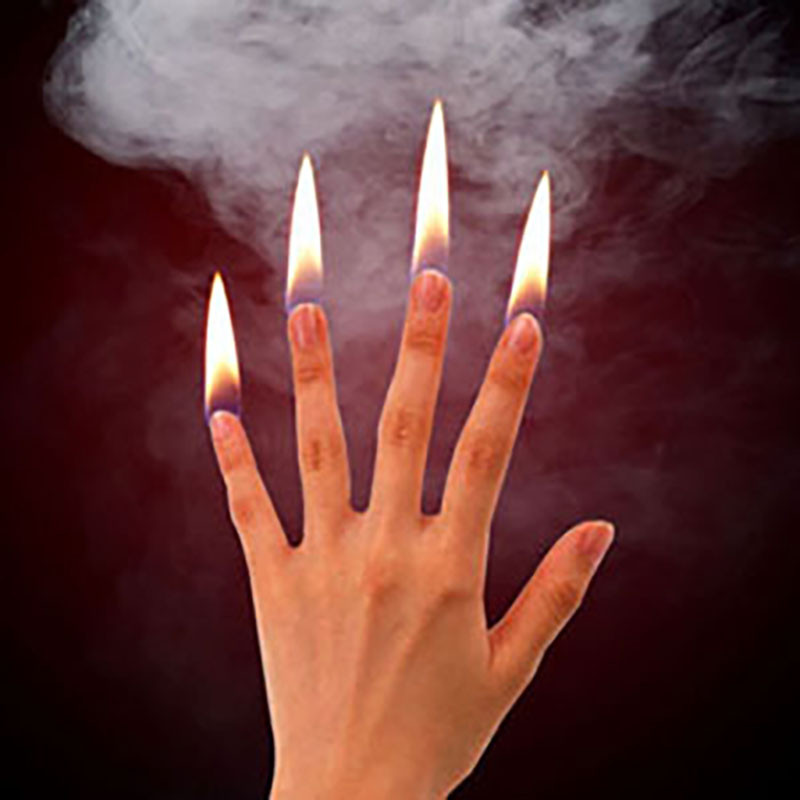 Thumb Tip Magic Trick Set - 4 ชิ้น/เซ็ต Finger Fire Magic Tricks
