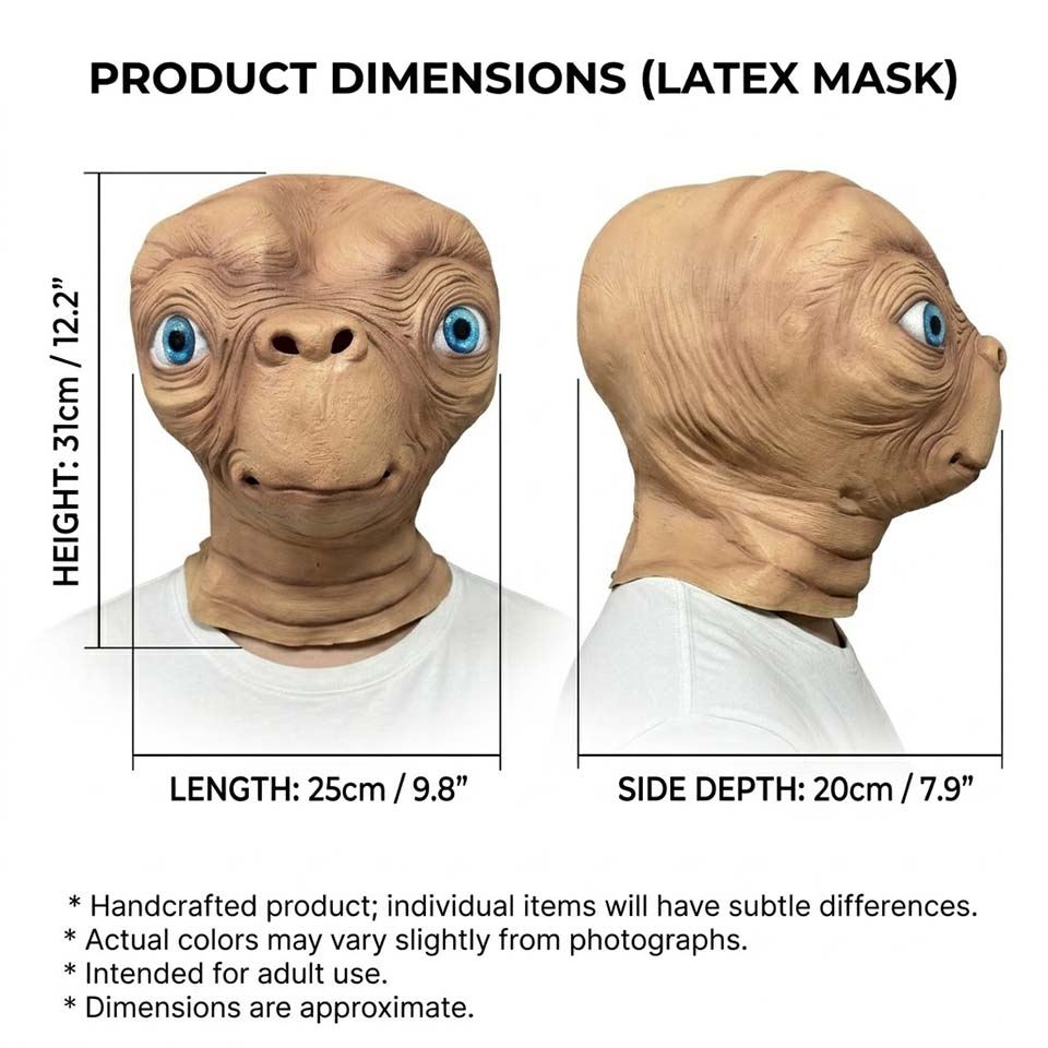 หน้ากากลาเท็กซ์เอ็ทเอเลียนสมจร - Latex Alien Mask Realistic บทวิจารณ์และราคา