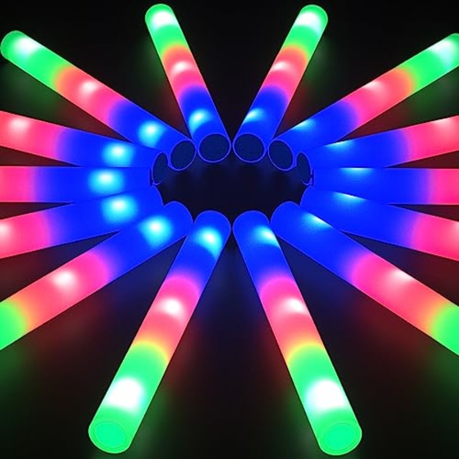 แท่งโฟมเรืองแสงสำหรับงานปาร์ตี - Flashing Led Foam Sticks Party บทวิจารณ์และราคา