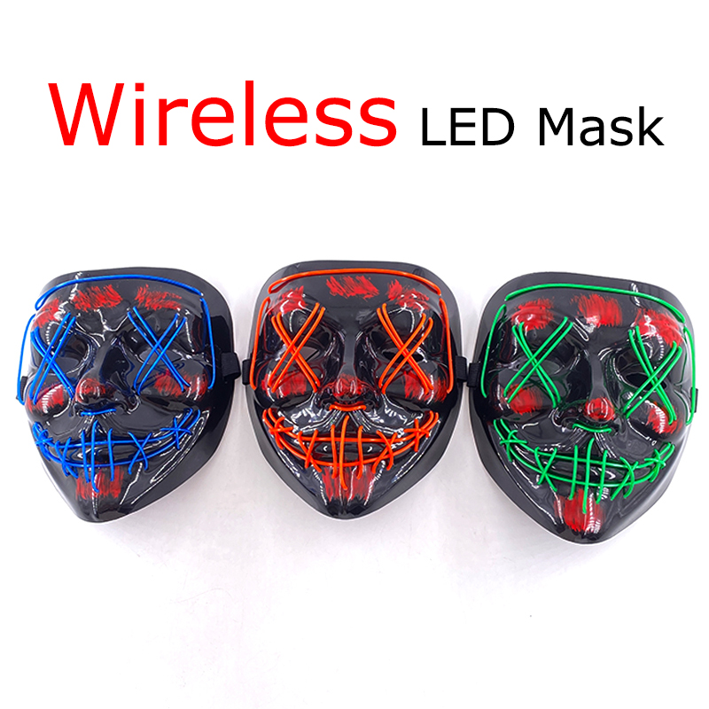 ไร้สายนีออน LED Purge Mask Glo - Led Purge Mask Halloween บทวิจารณ์และราคา