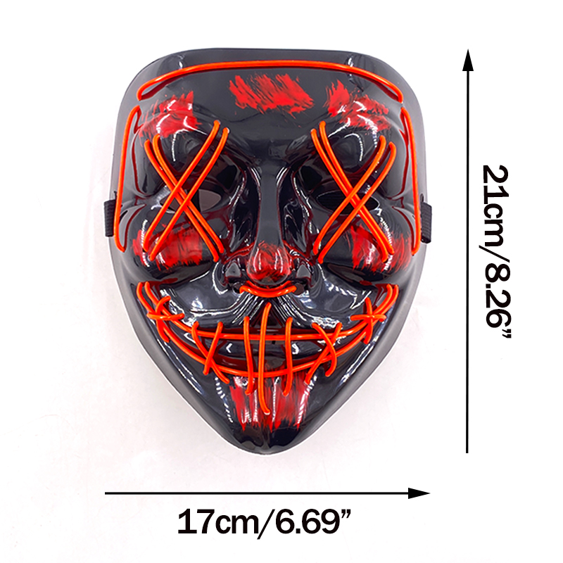 ไร้สายนีออน LED Purge Mask Glo - Led Purge Mask Halloween บทวิจารณ์และราคา