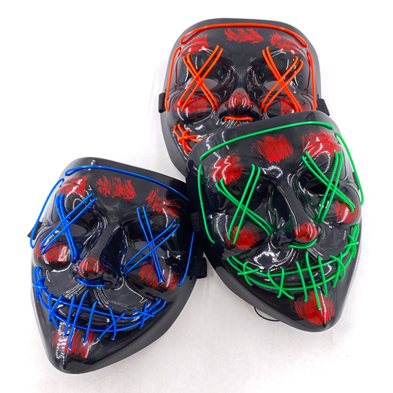 หน้ากาก LED แบบไร้สาย 10 ชิ้น  - Led Purge Mask Halloween บทวิจารณ์และราคา