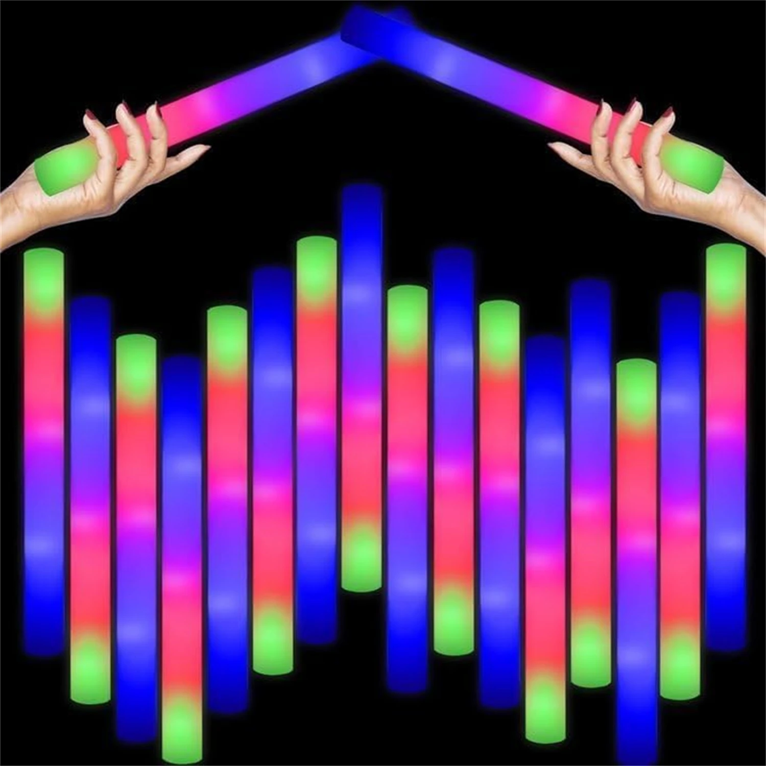 แท่งโฟมเรืองแสง LED 50 ชิ้น ติ - Flashing Led Foam Sticks Party บทวิจารณ์และราคา