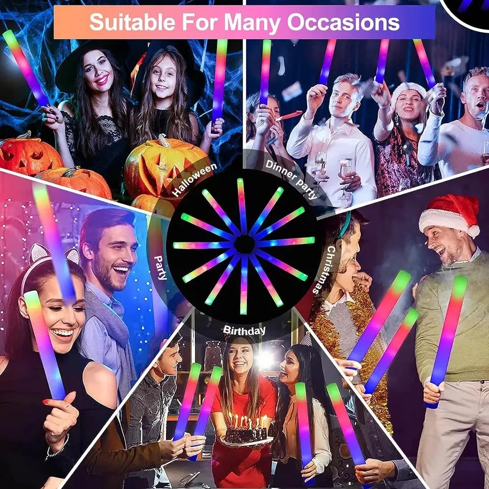 แท่งไฟเรืองแสงแบบแพ็ค 100 ชิ้น - Flashing Led Foam Sticks Party บทวิจารณ์และราคา