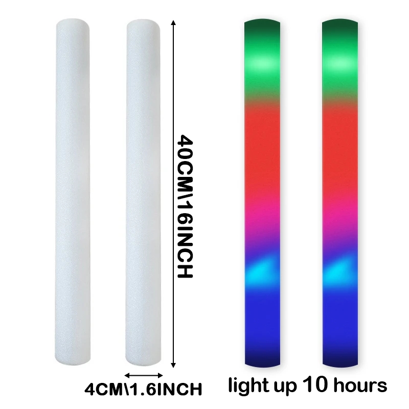แท่งโฟมเรืองแสง Led ในที่มืดแท - Flashing Led Foam Sticks Party บทวิจารณ์และราคา