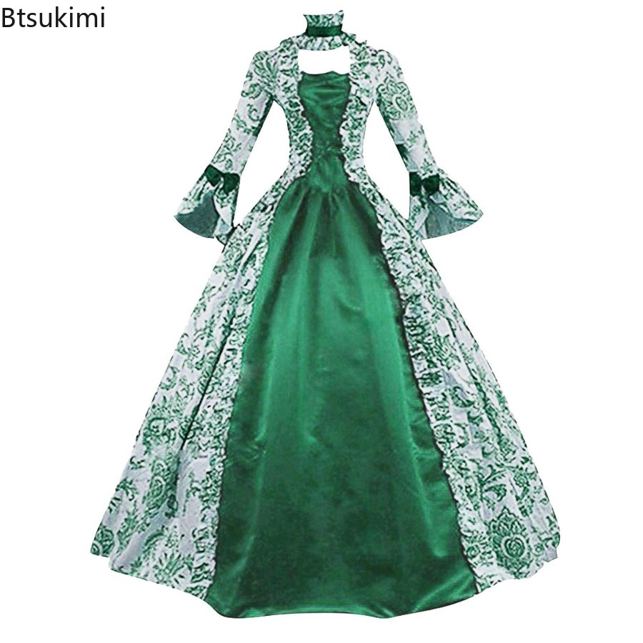 ชุดเดรสแขนบานสไตล์ยุคกลางใหม่ส - Medieval Renaissance Dress Women บทวิจารณ์และราคา