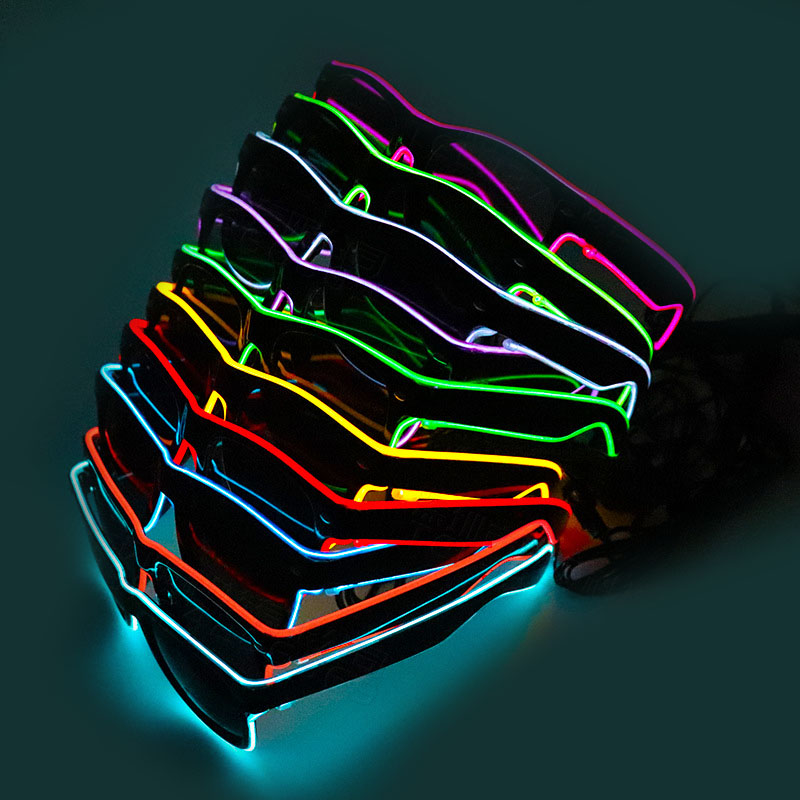 ใหม่แว่นตา LED ไฟ RAVE งานปาร์ - Glow In The Dark Party Glasses บทวิจารณ์และราคา