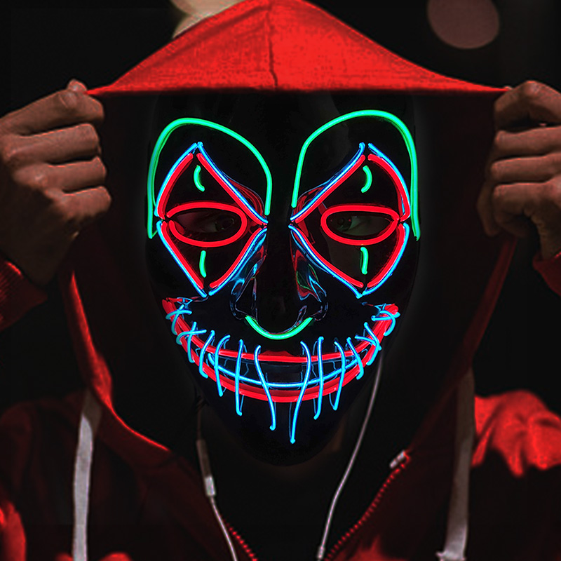 LED Killer หน้ากากฮาโลวีนเต้นร - Led Purge Mask Halloween บทวิจารณ์และราคา