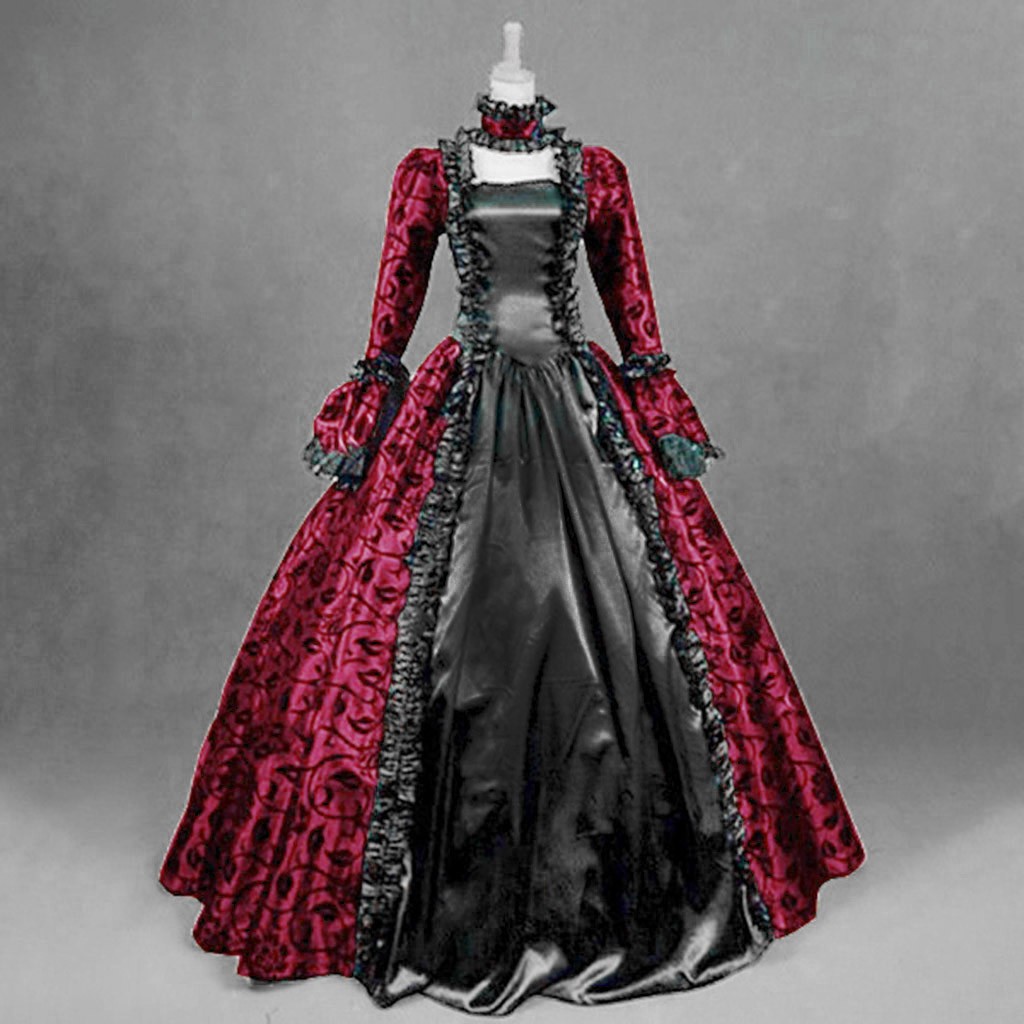 ชุดเดรสวินเทจผู้หญิง ดีไซน์ประ - Medieval Renaissance Dress Women บทวิจารณ์และราคา