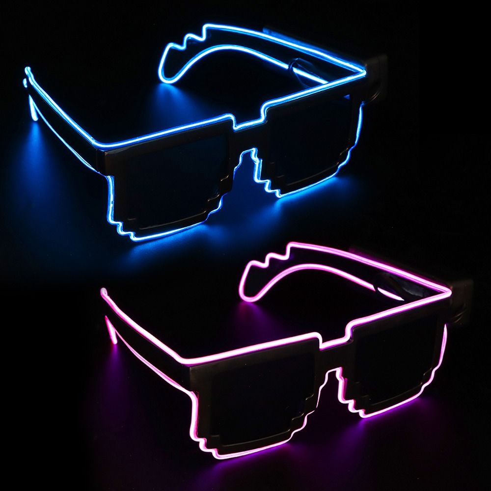 แว่นตา LED โมเสคใหม่แว่นตาไฟ L - Glow In The Dark Party Glasses บทวิจารณ์และราคา