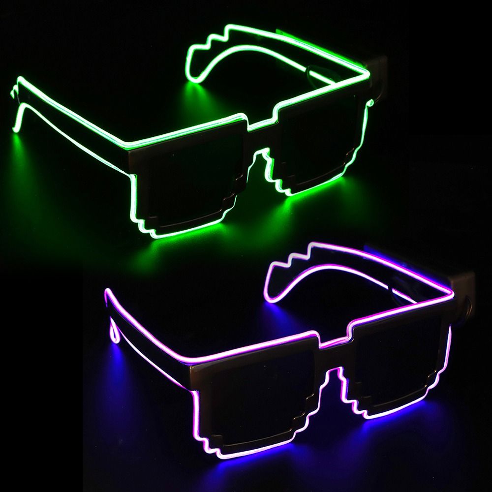 แว่นตา LED โมเสคใหม่แว่นตาไฟ L - Glow In The Dark Party Glasses บทวิจารณ์และราคา