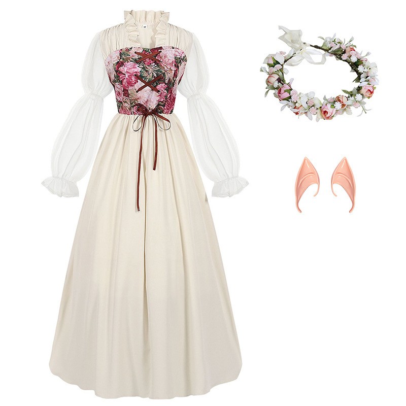 ชุดเดรสเอวสูงสไตล์เรอเนซองส์ พ - Costumes บทวิจารณ์และราคา