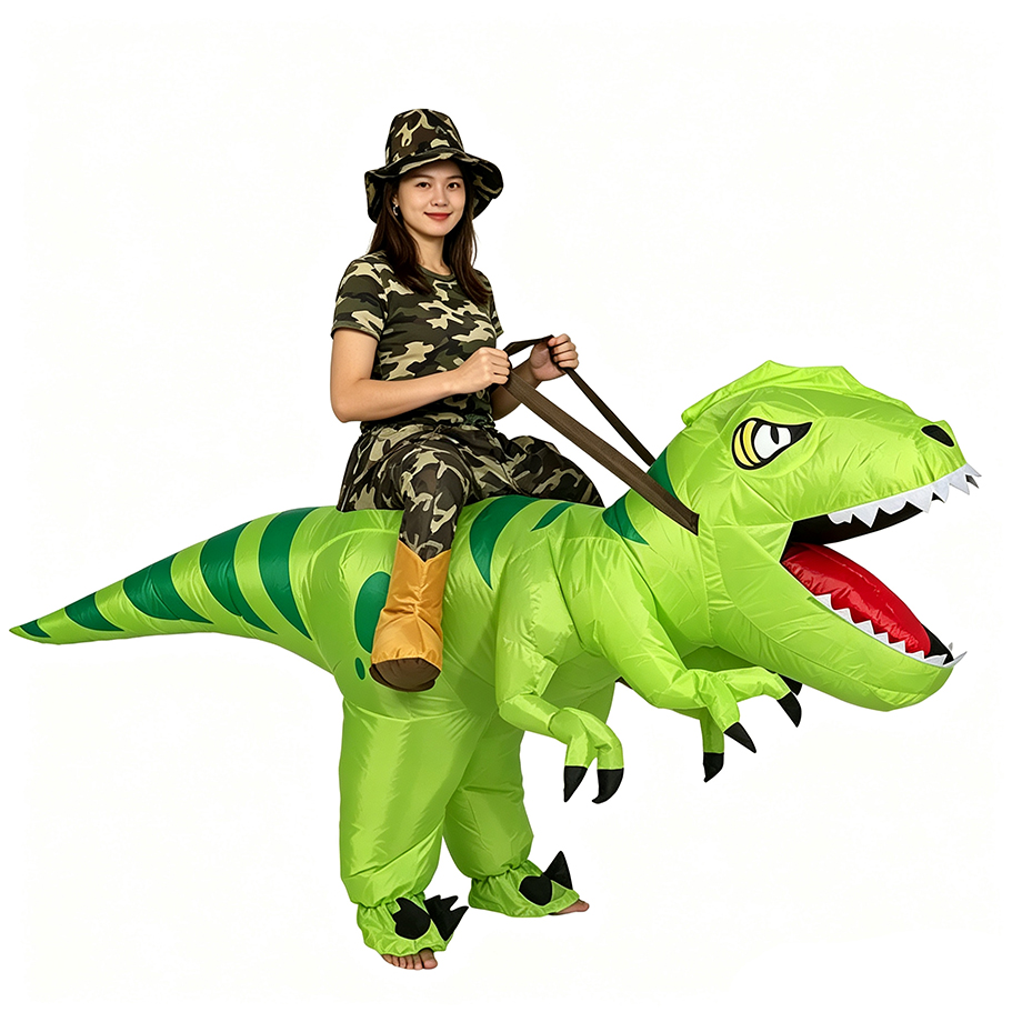 ชุดไดโนเสาร์ทีเร็กซ์เป่าลมสำหร - Inflatable Dinosaur Costume Adult บทวิจารณ์และราคา