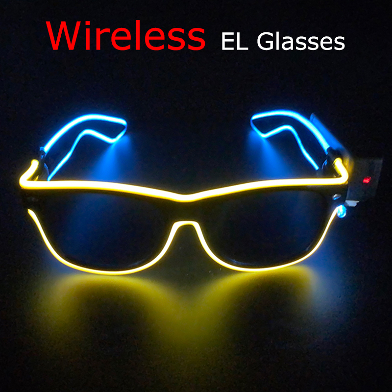 ไร้สาย Cool LED แว่นตากันแดดสํ - Glow In The Dark Party Glasses บทวิจารณ์และราคา